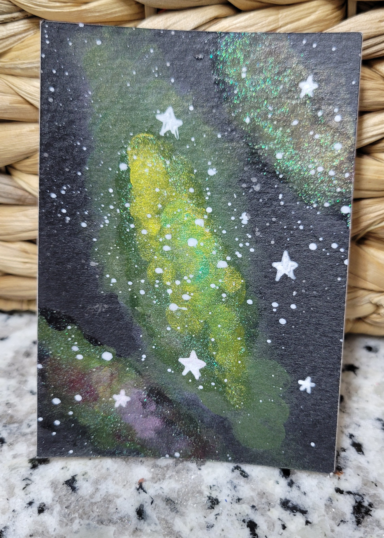 OOAK ACEO Space Painting
