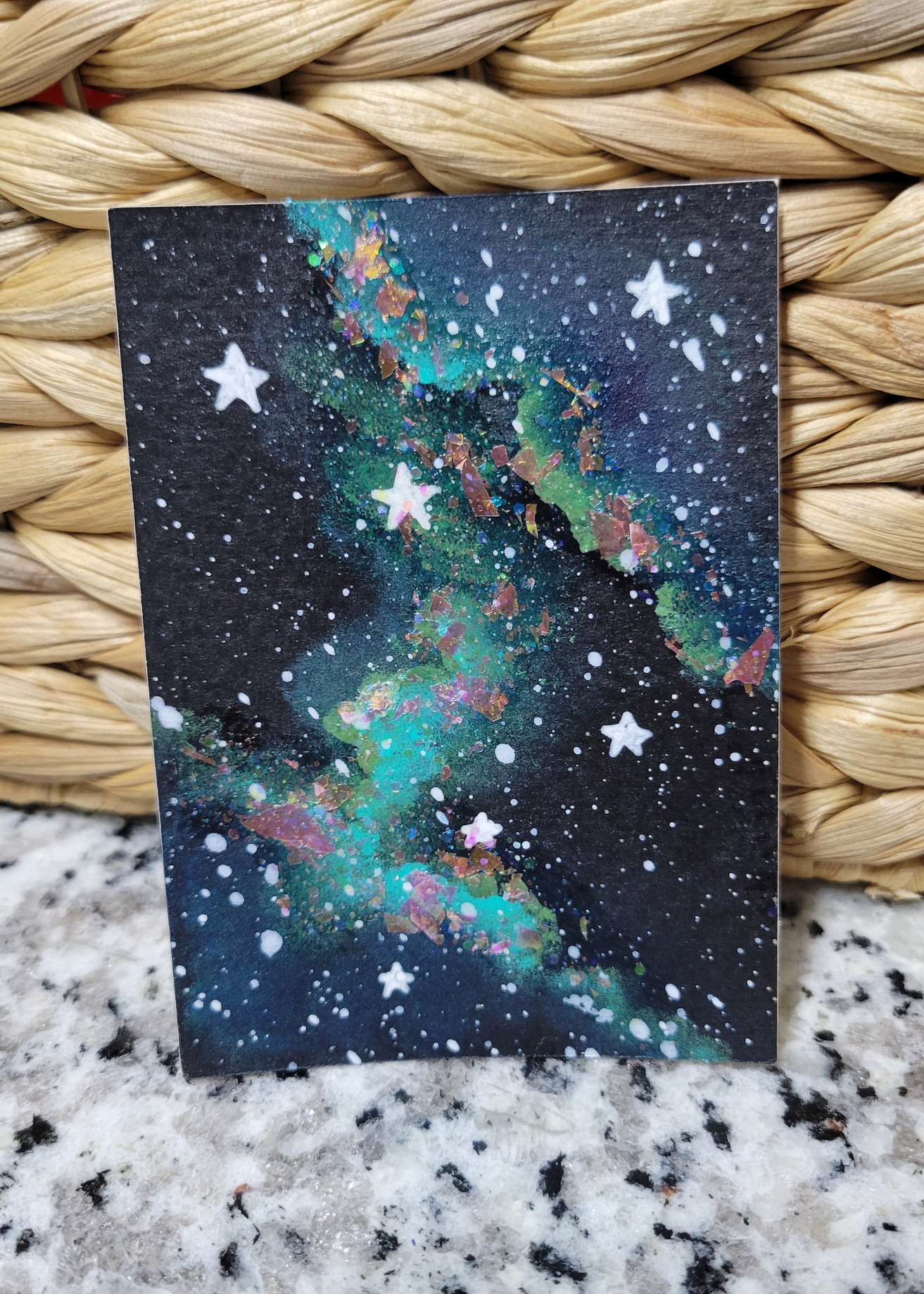 OOAK ACEO Space Painting