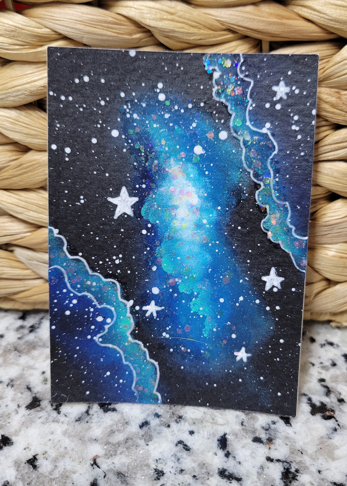 OOAK ACEO Space Painting