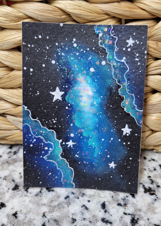 OOAK ACEO Space Painting
