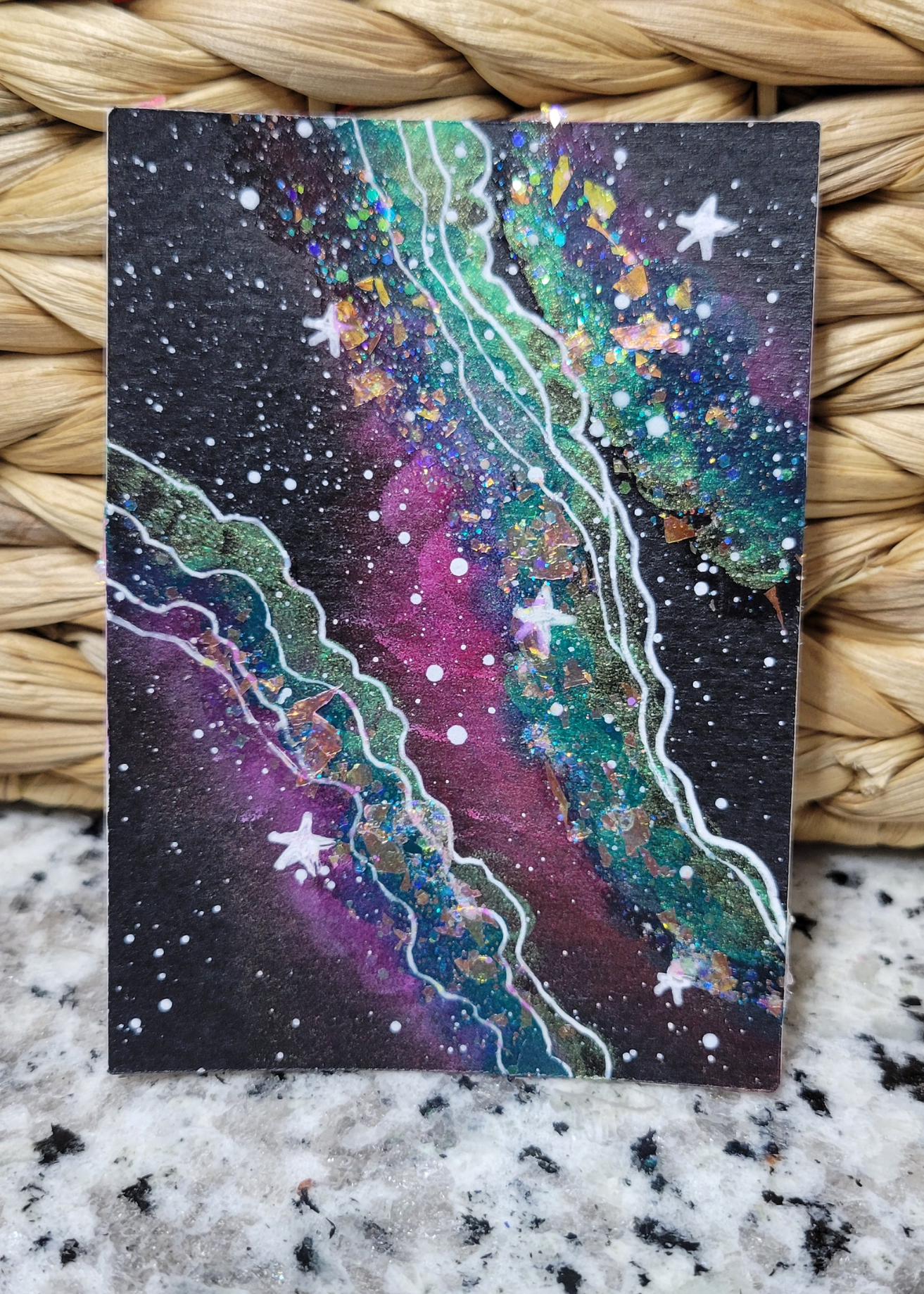 OOAK ACEO Space Painting