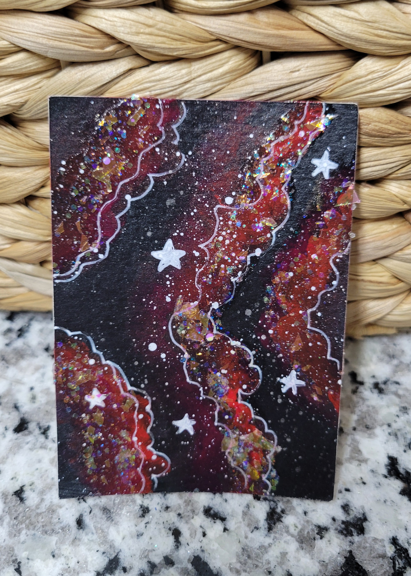 OOAK ACEO Space Painting