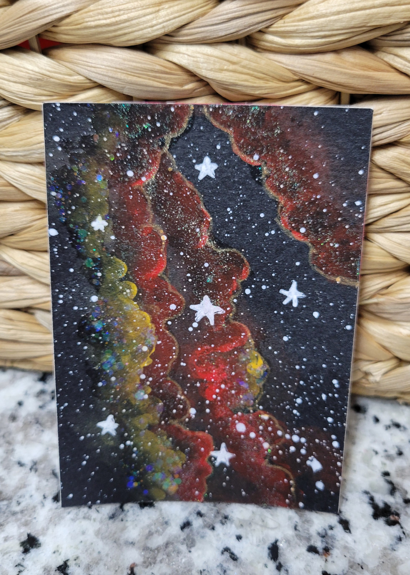 OOAK ACEO Space Painting