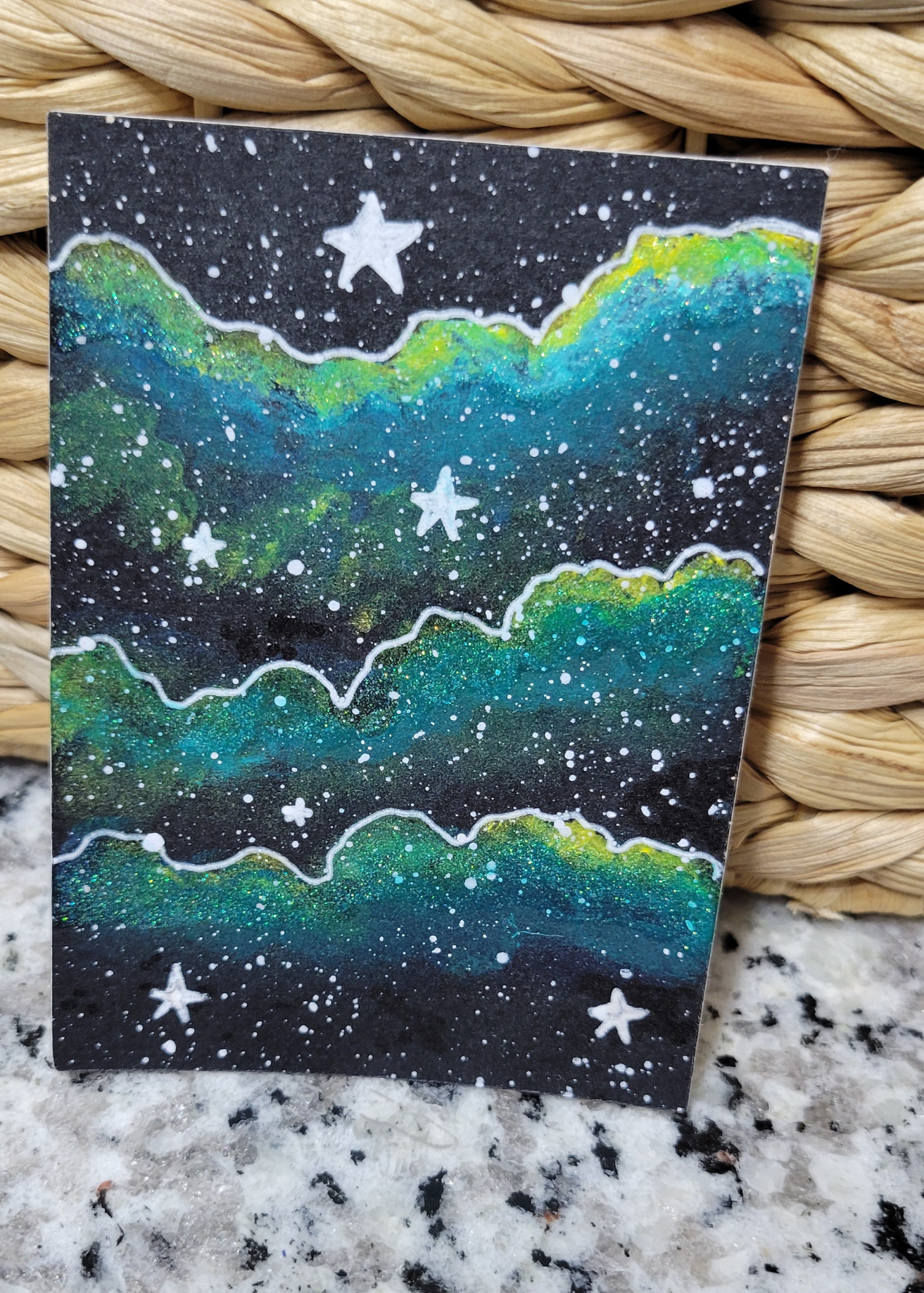 OOAK ACEO Space Painting