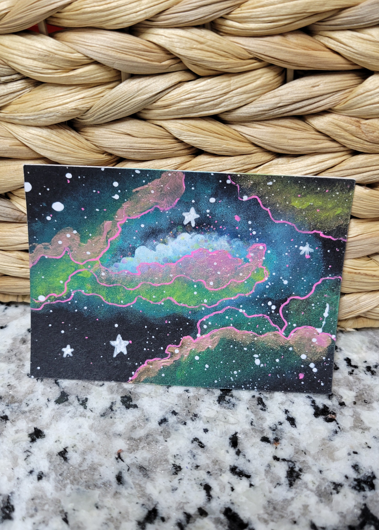 OOAK ACEO Space Painting
