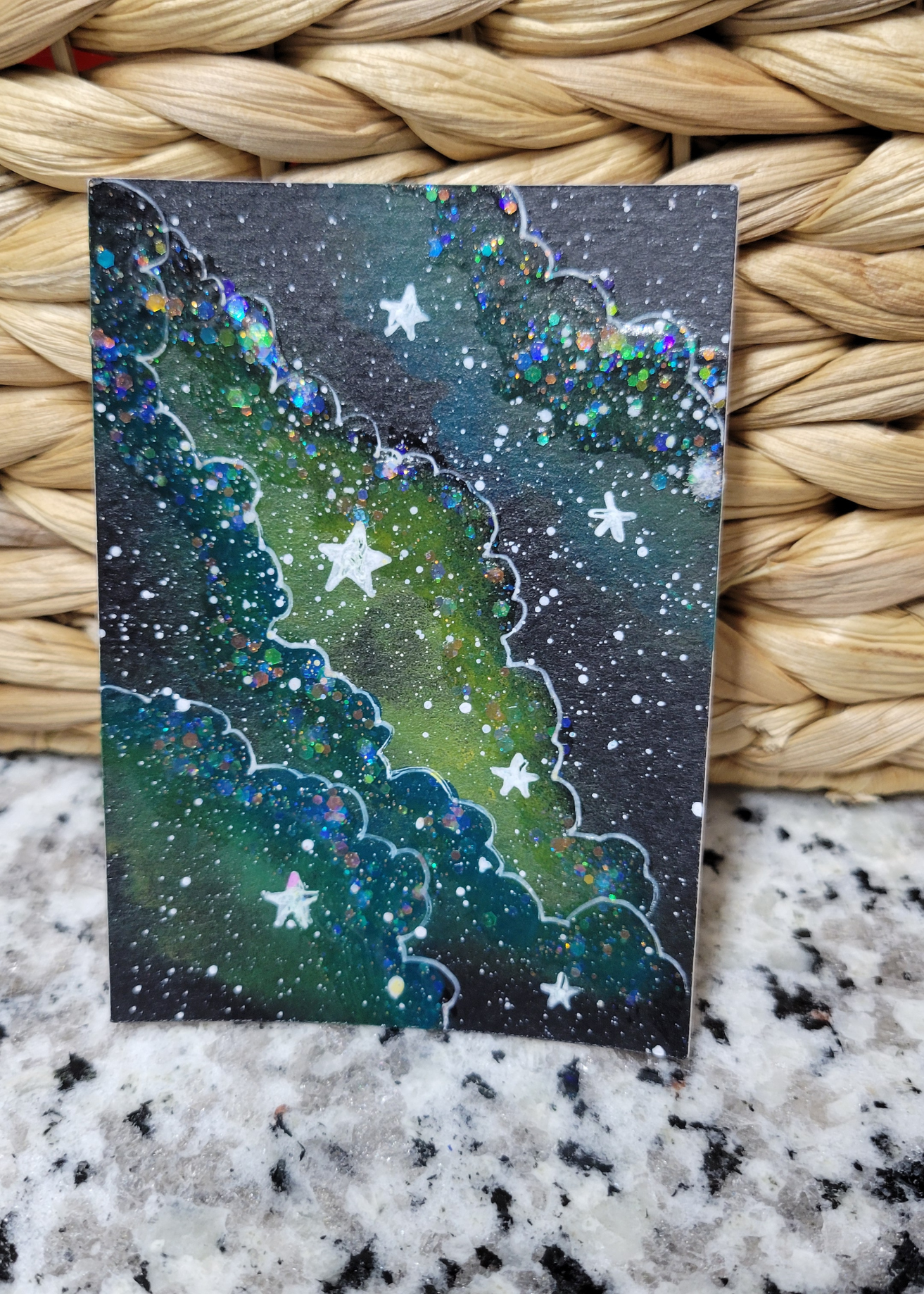 OOAK ACEO Space Painting