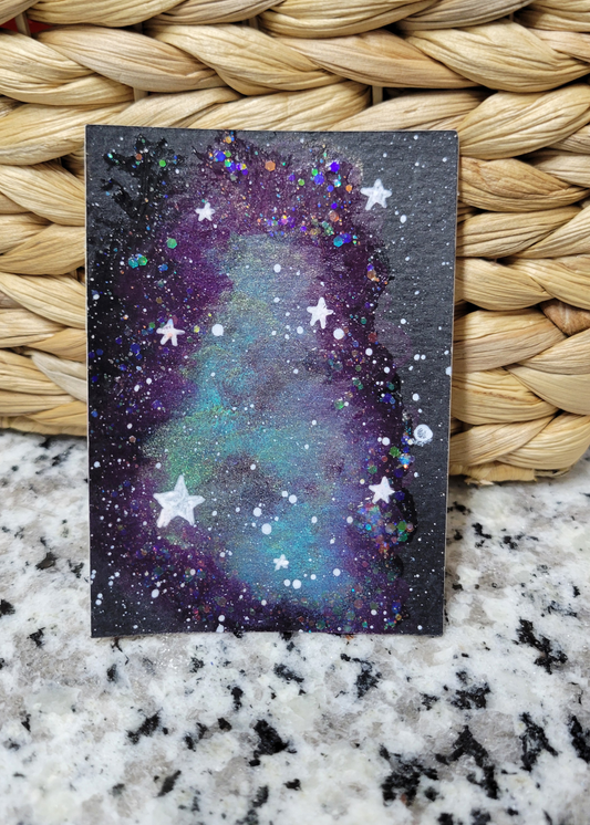 OOAK ACEO Space Painting