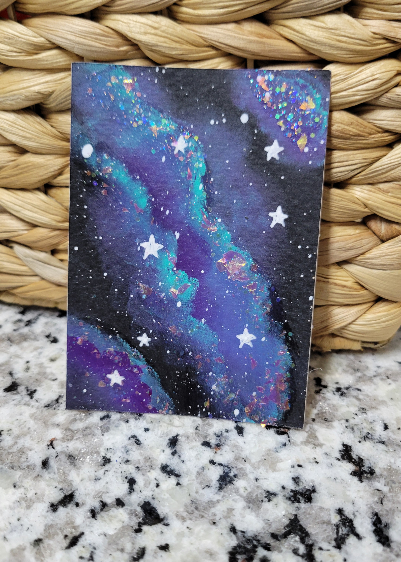 OOAK ACEO Space Painting