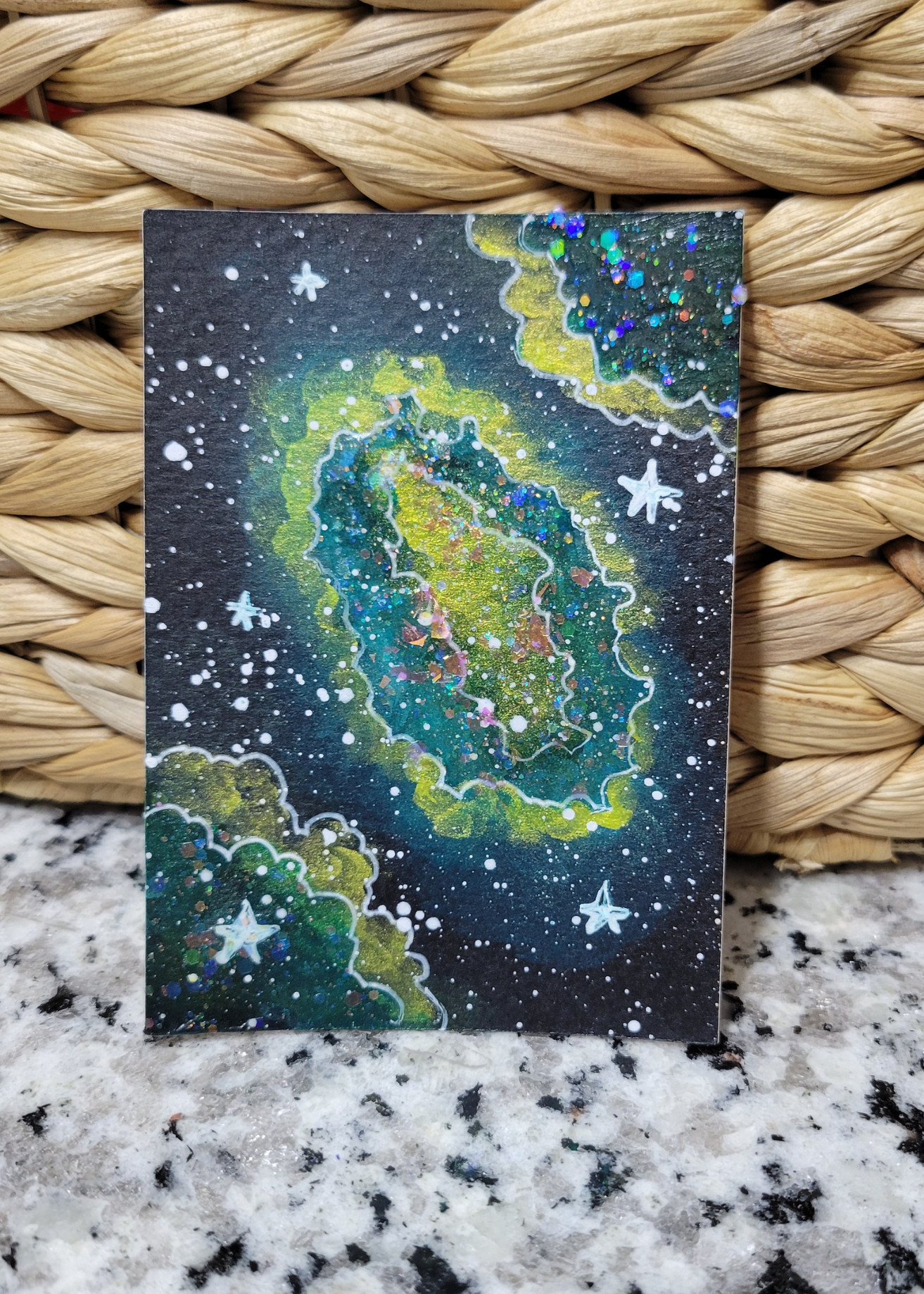 OOAK ACEO Space Painting