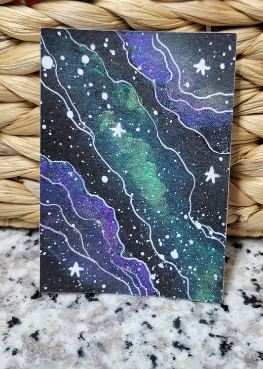 OOAK ACEO Space Painting